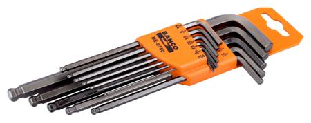 BE-9780 Bahco 12 piece L Shape Imperial Hex Key Set, 0.05 in, 1/4 in, 1/8 in, 1/16 in, 3/16 in, 3/32 in, 5/16 in, 5/32 in, 5/64