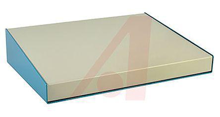 1456PH1BKBU 1456 Sloped Front Enclosure, Beige, Blue, Aluminium, 356 x 211 x 76mm