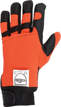 FRMAGAC-T12 Solidur Black, Orange Full Grain Leather, Nylon Gloves, Size 12
