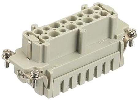 09340062716 HARTING Heavy Duty Power Connector Insert, 16A, Female, Han Hv ES Series, 6 Contacts