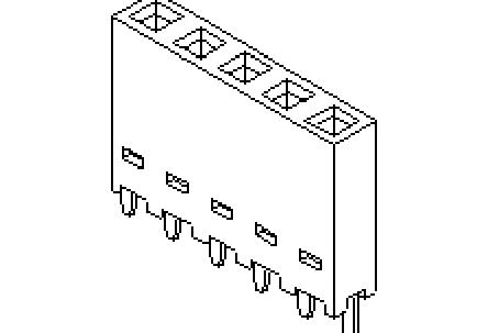 901471108 Molex 90147 Series Number 2.54mm Pitch 8 Way 1 Row Vertical PCB Socket, Through Hole, Plug-In Termination
