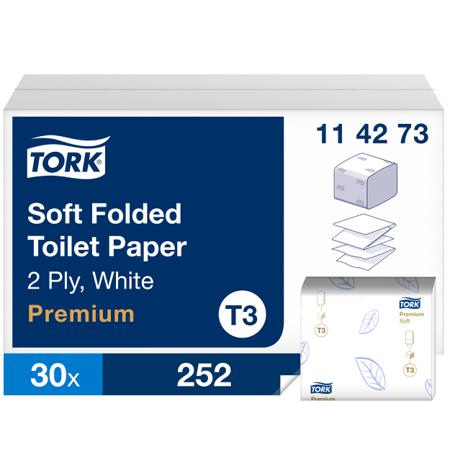 114273 Tork 252 Sheets Toilet Roll, 2 ply