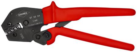 97 52 04 Knipex 97 Hand Ratcheting Crimp Tool for Uninsulated Open Barrel Terminals, 0,1 → 2,5mm² Wire