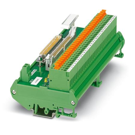2900070 Phoenix Contact UM- D37SUB/M/HC3/16DI/LA/MT Series 16-Contact Female Interface Module, DIN Rail Mount, 100mA