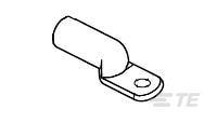 277148-4 TE Connectivity, COPALUM Uninsulated Ring Terminal, 3/8 Stud Size, Silver