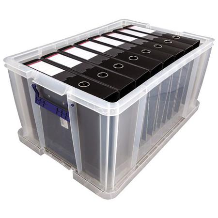 7731001 Fellowes 70L Transparent Polypropylene Large Storage Box, 32cm x 66cm x 45cm