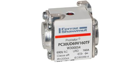 W300054 Mersen 160A size 30 FF Square Body Fuse, aR, 700V