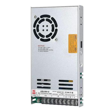 262-9112 RS PRO Embedded Switch Mode Power Supply (SMPS), 12V dc, 29A, 348W, 1 Output, 90 → 132V ac Input Voltage