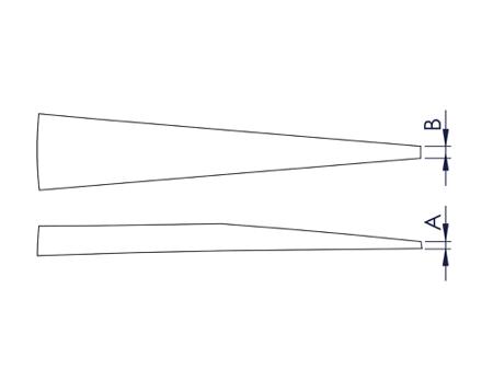 00-SA-NE-6 ideal-tek 120 mm, Polyester (Handle), Stainless Steel (Body), Flat, ESD Tweezers