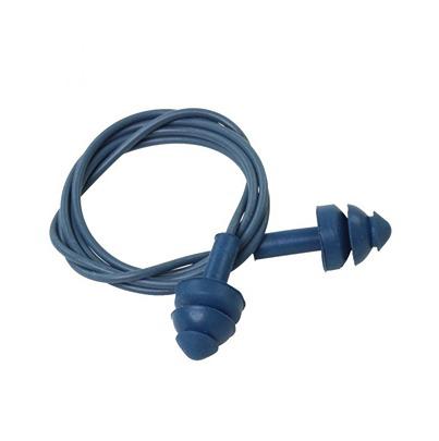 410-P20-S102-X18 Detectamet 410 Series Blue Reusable Corded Ear Plugs, 19dB Rated, Metal Detectable, 200 Pairs