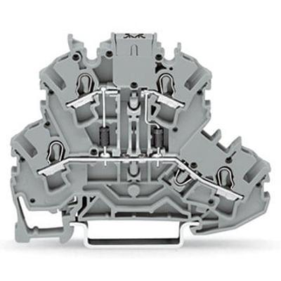 2002-2213-1000-488 WAGO2002-2213/1000-488 TOPJOB S Series Double Level Terminal Block, 2.5mm², 2-Level, Push In Termination