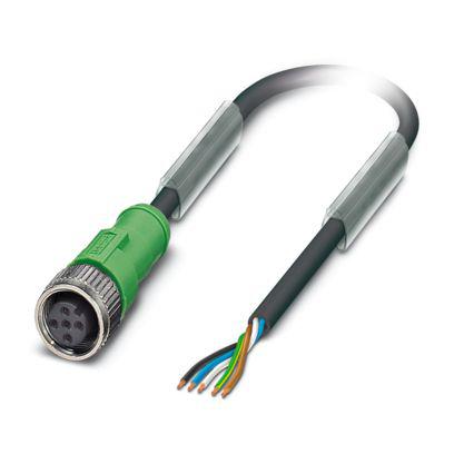 1405342 Phoenix Contact Straight Female 5 way M12 to Straight Free Ends Actuator/Sensor Cable, 5m
