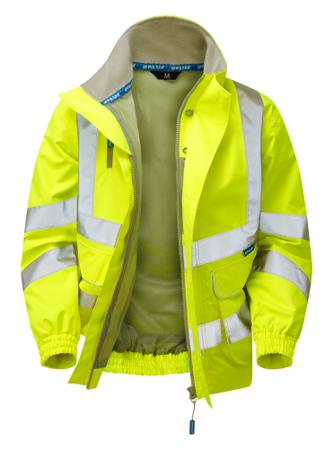 P533-R-3XL PULSAR P533 Yellow Unisex Hi Vis Bomber Jacket, 3XL