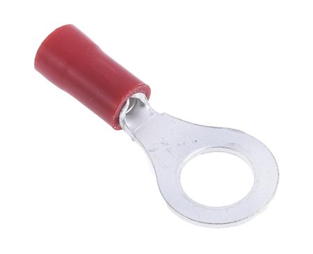 534-193 RS Pro Insulated Tin Plated Crimp Ring Terminal, M6 Stud Size, 0.5mm² to 1.5mm², 22AWG to 16AWG, Red