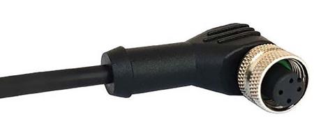 PXPPVC12RAF08ACL010PVC Bulgin Female 8 way M12 to 8 way Free End Sensor Actuator Cable, 1 m