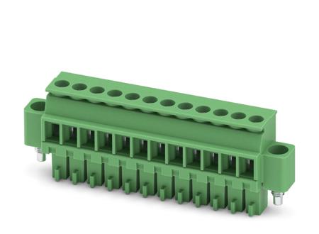 1863408 Phoenix Contact, 3.5mm Pitch, MCVR 1.5/12-STF-3.5, 12 Way, , Pluggable Terminal Block, Plug, Cable Mount, Screw