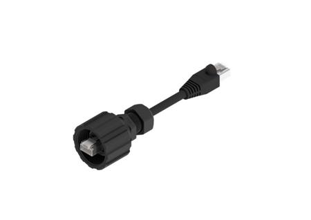 17-100544 Amphenol CONEC17 -100, 2m Cat5e, Black RJ45 to Male RJ45 Male, STP Shielded, Terminated