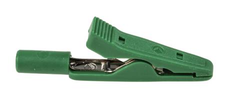 930317804 Hirschmann Test & Measurement Crocodile Clip, Brass, Bronze Contact, 8A, Green