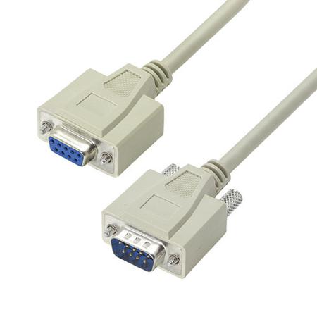 CRMN9MF-2.5 L-Com Male 9 Pin D-sub to Female 9 Pin D-sub Cable assembly, 2.5ft PVC