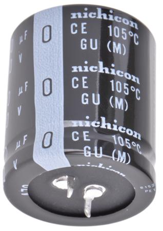 LGU2G471MELC Nichicon 470μF Aluminium Electrolytic Capacitor 400V dc, Snap-In -