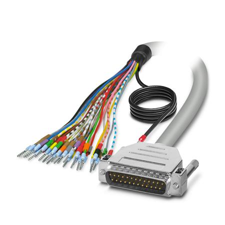2926564 Phoenix Contact Male 25 Pin D-sub Unterminated Cable, 6m PVC, 0M, 25/S/6, CABLE-D-25SUB/M/OE/0 Series
