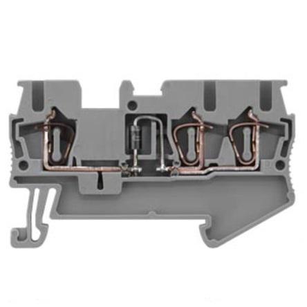 8WH2003-5DF00 Siemens 8WH Series Grey Din Rail Terminal, 2.5mm², 1-Level, Spring Termination, CSA