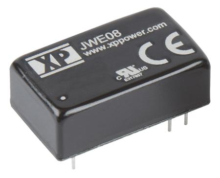 JWE0824S05 XP Power JWE08 DC-DC Converter, 5V dc/ 1.6A Output, 9 → 36 V dc Input, 8W, PCB Mount, +105°C Max Temp -40°C Min