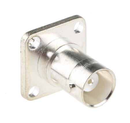 546-4487 RS Pro Straight 50Ω Panel Mount BNC Connector, jack, Silver, Solder Termination