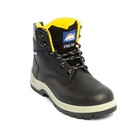 5240BK090 5240 Black Steel Toe Capped Unisex Safety Boots, UK 9, EU 43