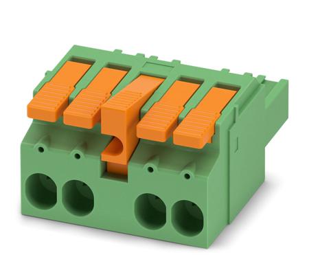1716941 Phoenix Contact, 7.62mm Pitch, LPC 6, 4 Way, , Pluggable Terminal Block, Plug, Cable Mount, Push-In Termination,