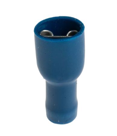 534-705 RS Pro Blue Insulated Crimp Receptacle, 6.3 x 0.8mm, 1.5mm² to 2.5mm², 16AWG to 14AWG, Tin Plated