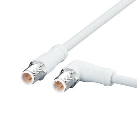 EVF540 ifm electronicEVF, 10m Cat5e, Grey M12 to Male M12 Male, Shielded, Terminated MPPE Sheath