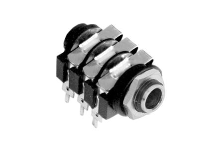 ACJS-MC Amphenol Industrial Jack Connector 1/4 in PCB Phone Jack Socket 10A