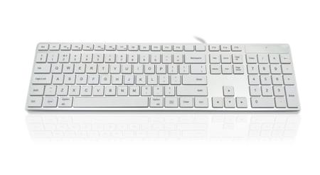 KYBAC301-UMAC-HO Ceratech  Wired USB Multimedia Keyboard, QWERTY, Silver, White