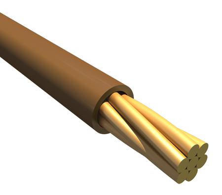 6711 BR005 Alpha Wire Ecogen Ecowire Series Brown 0.13 mm² Hook Up Wire, 26 AWG, 7/0.16 mm, 30m, MPPE Insulation,