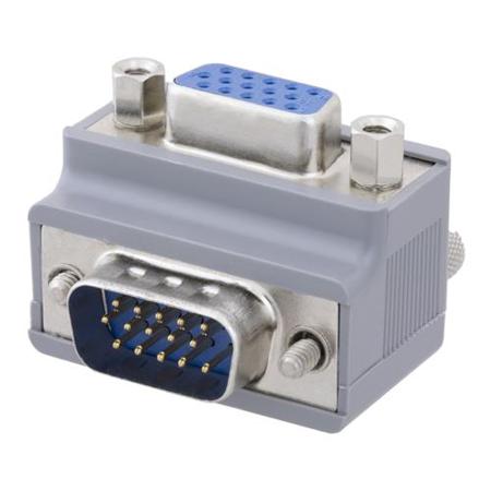 DG90H15MF1 L-Com DG9 15 Way Right Angle Screw D-sub Connector Plug, with Jack Screw
