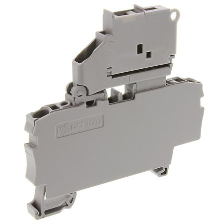 2002-1611 WAGO  2002 Series Grey, 2.5mm², 1-Level, Push-In Cage Clamp Termination, Fused, ATEX