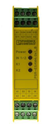 2900509 Phoenix Contact PSRclassic PSR-SCP 1 Auxiliary Contacts Safety Relay 24V ac/dc, Single/Dual-Channel 3 Safety Contacts