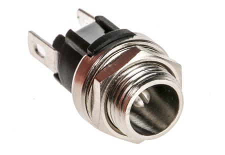 143-8913 RS PRO DC Socket, Panel Mount, length 21.3mm, Gold, Nickel