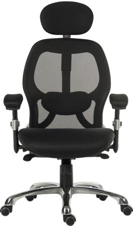 221-6337 RS PRO Black Fabric Executive Chair, 150kg Weight Capacity