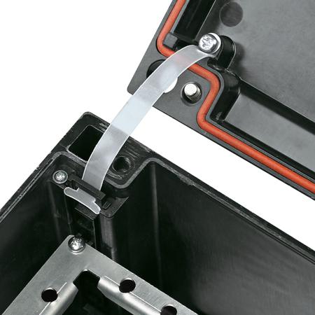 0899312 Phoenix Contact E PX A 160X160X91 Series Black Glass Fibre Reinforced Polyester Junction Box, 160 x 160 x 91mm