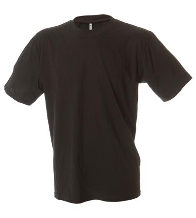 988633-L-BLACK JRC Black 100% Cotton Short Sleeve T-Shirt, UK- L, EUR- L