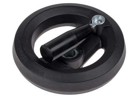 161-2007 RS Pro Black Glass-Fibre Reinforced Technopolymer Hand Wheel, 126mm