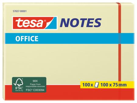 57657-00001-05 Tesa Yellow Sticky Note, 100 Notes per Pad, 100mm x 75mm