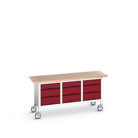 16923223.24 Bott, 9 Drawer Sheet Steel Floor Standing Storage Cabinet, 1750 x 600 x 830mm