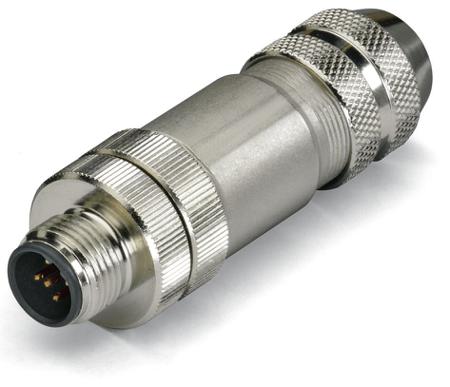 756-9401-060-000 WAGO Industrial Circular Connectors, 5 Contacts, Plug-In, M12 Connector, Plug, Male, IP67, 756 Series