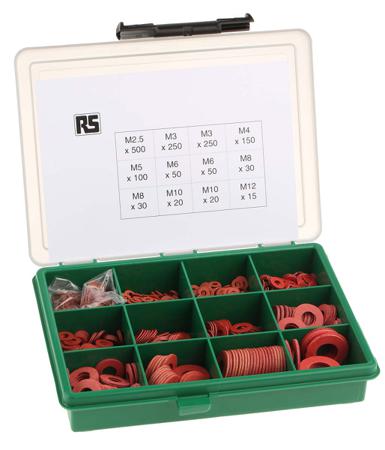 289-174 RS Pro 1465 piece Plain Vulcanised Fibre Washers