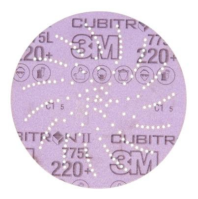 7100064270 3M 3M Xtract Cubitron II Film Disc 775L Ceramic Sanding Disc, 127mm x 0.076mm Thick, 220+ Grade, 220+ Grit, Xtract,