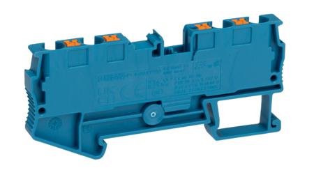 3211802 Phoenix Contact  PT 4-QUATTRO BU Series Blue, 0.2 → 6mm², Single-Level, Push In Termination, ATEX