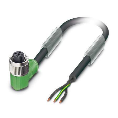 1402553 Phoenix Contact Straight Free Ends to Straight Female 3 way M12 Sensor Actuator Cable, 5m